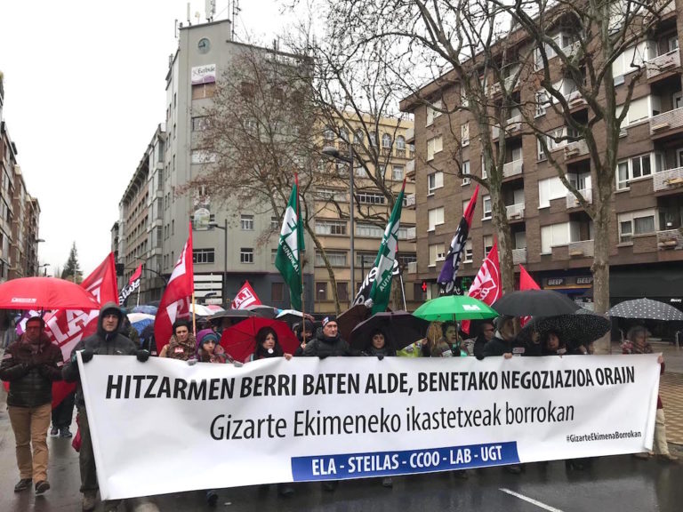 Gizarte Ekimeneko ikastetxeetako hamalaugarren greba egunak ere jarraipen zabala izan du