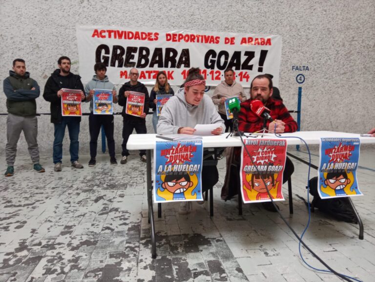 Hemos desconvocado la huelga en el sector de actividades deportivas de Araba tras lograr importantes mejoras en las condiciones laborales #LortuDugu